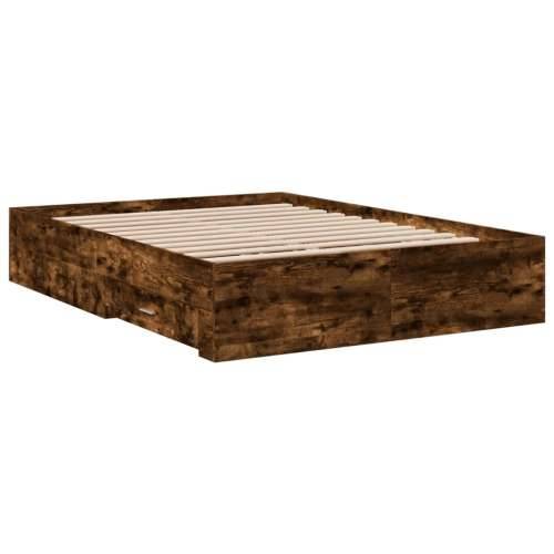 Okvir kreveta s ladicama boja hrasta 140x190 cm - Dimljeni hrast 140 x 190 cm Cijena