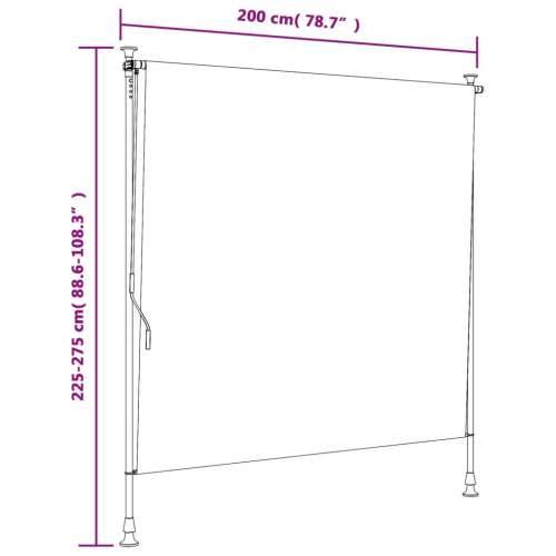 Vanjska roleta žuto-bijela 200 x 270 cm od tkanine i čelika Cijena