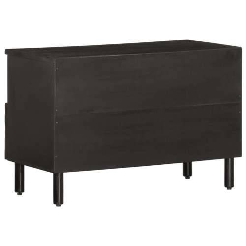 TV ormarić crni 70 x 33 x 46 cm od masivnog drva manga - Crna 1 masivno drvo manga Cijena