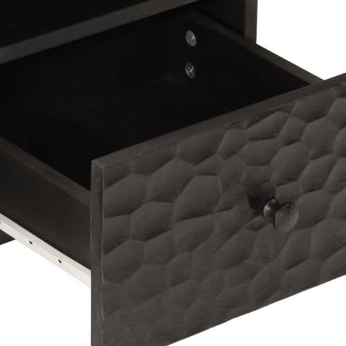TV ormarić crni 70 x 33 x 46 cm od masivnog drva manga - Crna 1 masivno drvo manga Cijena
