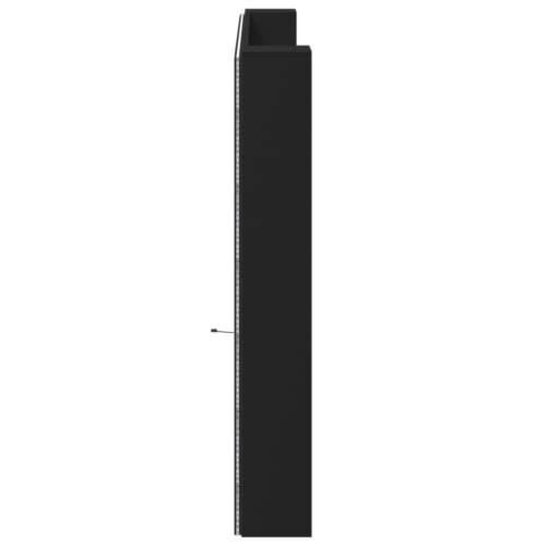Ormarić za uzglavlje s LED svjetlima crni 200x16,5x103,5 cm - Crna 200 x 16.5 x 103.5 cm 1 Cijena