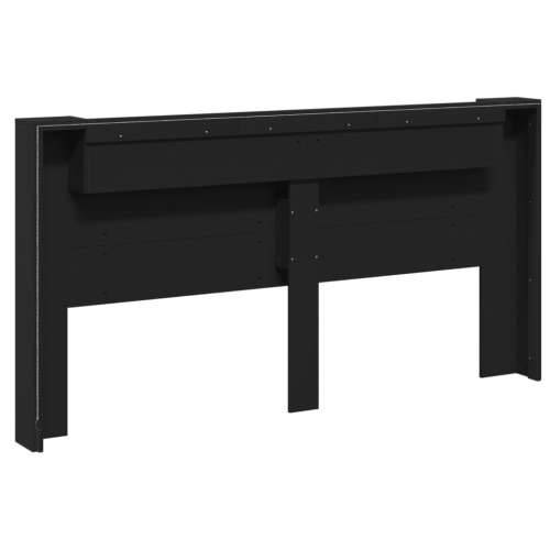 Ormarić za uzglavlje s LED svjetlima crni 200x16,5x103,5 cm - Crna 200 x 16.5 x 103.5 cm 1 Cijena