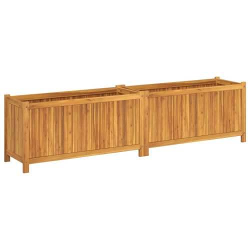Vrtna sadilica s oblogom 199x38,5x50cm od masivnog drva bagrema - 199 x 38,5 x 50 cm 1 Cijena