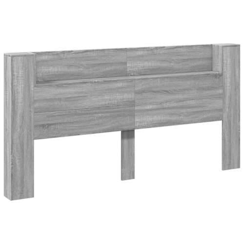 Ormarić za uzglavlje LED sivom sonomom 200x16,5x103,5 cm - Sivi hrast sonoma 200 x 16.5 x 103.5 cm 1 Cijena