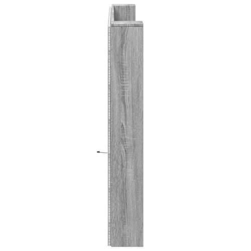 Ormarić za uzglavlje LED sivom sonomom 200x16,5x103,5 cm - Sivi hrast sonoma 200 x 16.5 x 103.5 cm 1 Cijena