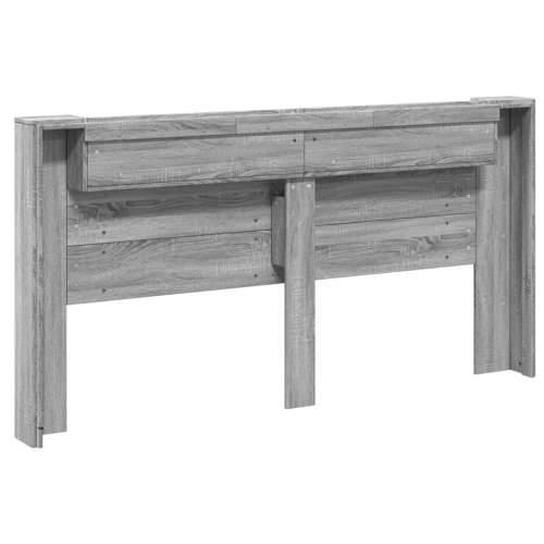 Ormarić za uzglavlje LED sivom sonomom 200x16,5x103,5 cm - Sivi hrast sonoma 200 x 16.5 x 103.5 cm 1 Cijena