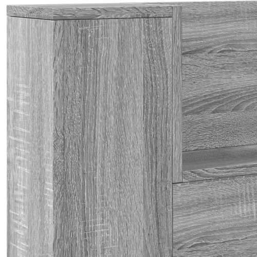 Ormarić za uzglavlje LED sivom sonomom 200x16,5x103,5 cm - Sivi hrast sonoma 200 x 16.5 x 103.5 cm 1 Cijena