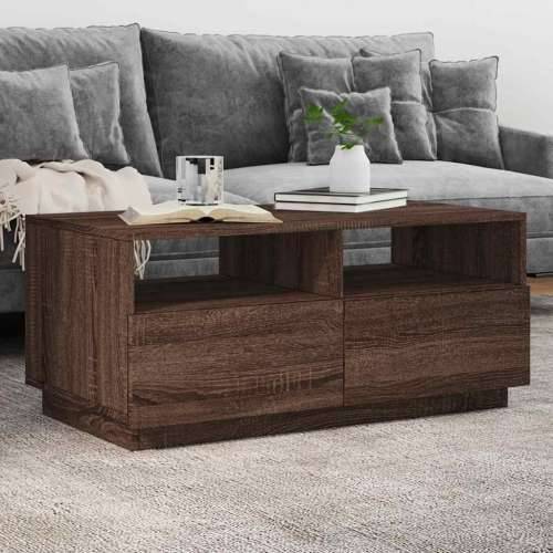 Stolić za kavu s LED svjetlima smeđi hrast 90x49x40 cm - Smeđi hrast 1 90 cm Cijena