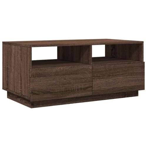 Stolić za kavu s LED svjetlima smeđi hrast 90x49x40 cm - Smeđi hrast 1 90 cm Cijena