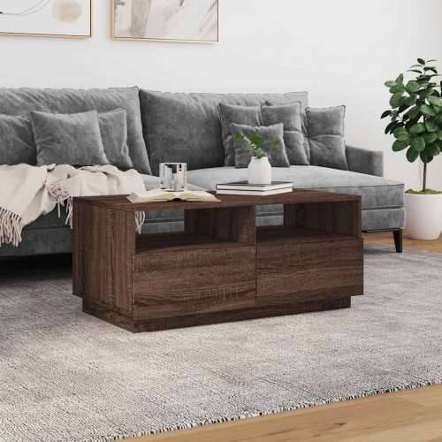 Stolić za kavu s LED svjetlima smeđi hrast 90x49x40 cm - Smeđi hrast 1 90 cm Cijena