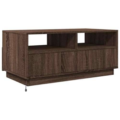Stolić za kavu s LED svjetlima smeđi hrast 90x49x40 cm - Smeđi hrast 1 90 cm Cijena