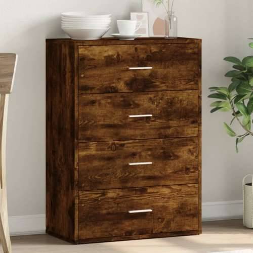 Komoda boja dimljenog hrasta 60x31x84 cm konstruirano drvo - Dimljeni hrast 1 Cijena