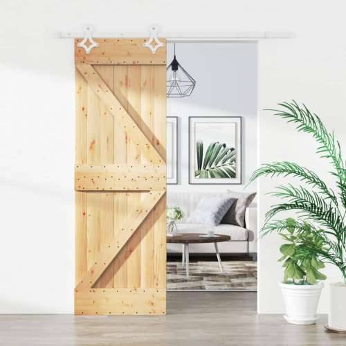 Klizna vrata s priborom za montažu 70 x 210 cm masivna borovina Cijena