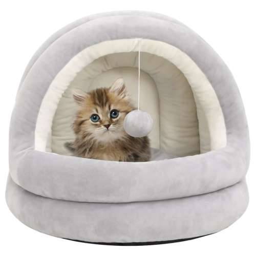 Krevetić za mačke 40 x 40 x 35 cm sivi i krem Cijena