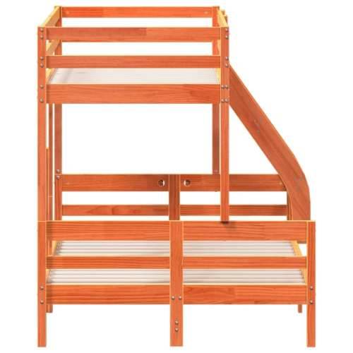Krevet na kat 80x200/120x200 cm masivna borovina voštano smeđi - Voštano smeđa 1 Cijena