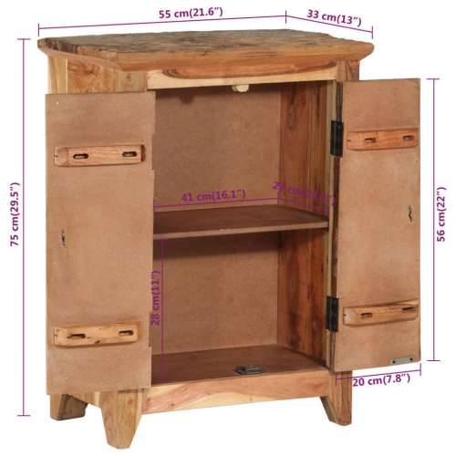 Komoda 55 x 33 x 75 cm masivno bagremovo i obnovljeno drvo Cijena