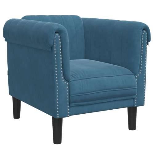 3-dijelni set sofa plavi baršunasti - Plava 1-sjedalo + dvosjed + trosjed Cijena