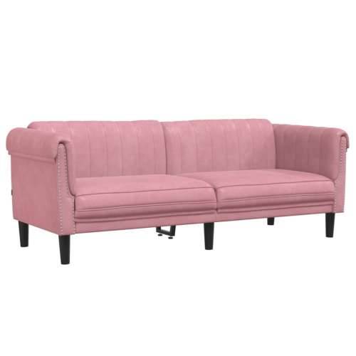 2-dijelni set sofa ružičasti baršunasti Cijena