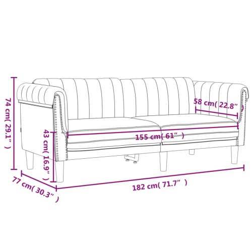 2-dijelni set sofa ružičasti baršunasti Cijena