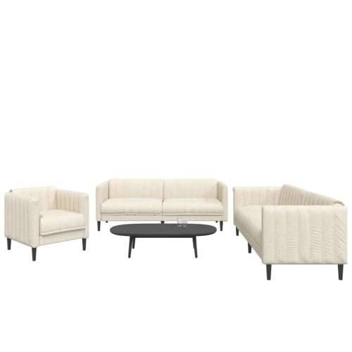 3-dijelni set sofa krem od mikrovlakana Cijena
