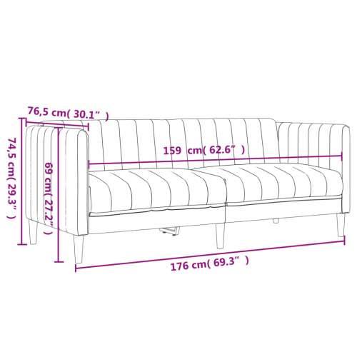 2-dijelni set sofa smeđesivi od tkanine Cijena