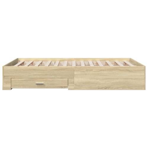 Okvir za krevet s ladicama boja hrasta 135x190 cm drveni - sonoma hrast 135 x 190 cm Cijena