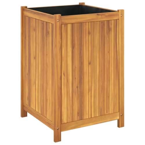 Vrtna sadilica s oblogom 50x50x75 cm od masivnog drva bagrema - 50 x 50 x 75 cm 1 Cijena