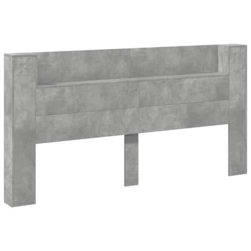 Ormarić za uzglavlje LED svjetlima boja betona 200x16,5x103,5cm - Beton siva 200 x 16.5 x 103.5 cm 1 Cijena