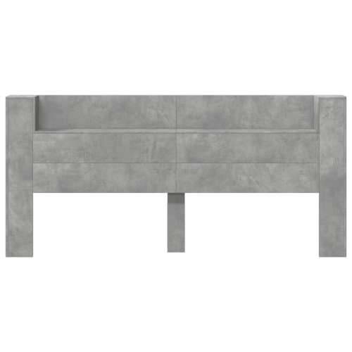 Ormarić za uzglavlje LED svjetlima boja betona 200x16,5x103,5cm - Beton siva 200 x 16.5 x 103.5 cm 1 Cijena