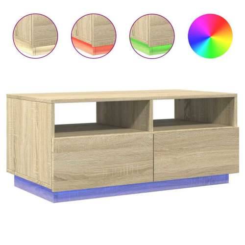 Stolić za kavu s LED svjetlima boja hrasta sonome 90x49x40 cm - sonoma hrast 1 90 cm Cijena