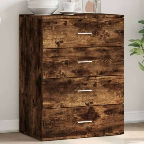 Komoda boja dimljenog hrasta 60x39x80 cm konstruirano drvo - Dimljeni hrast 1 Cijena