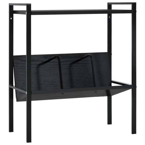 Police za knjige s 2 razine crne 52x28x59 cm konstruirano drvo - Crna 1 Cijena
