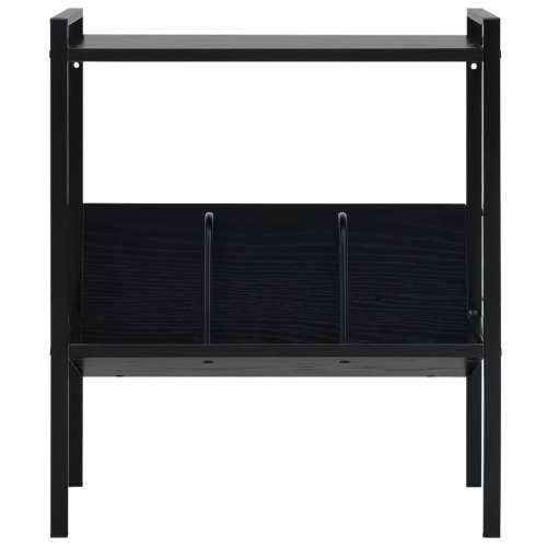 Police za knjige s 2 razine crne 52x28x59 cm konstruirano drvo - Crna 1 Cijena