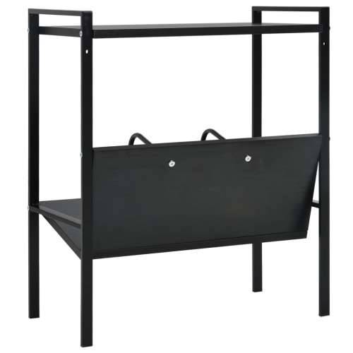 Police za knjige s 2 razine crne 52x28x59 cm konstruirano drvo - Crna 1 Cijena