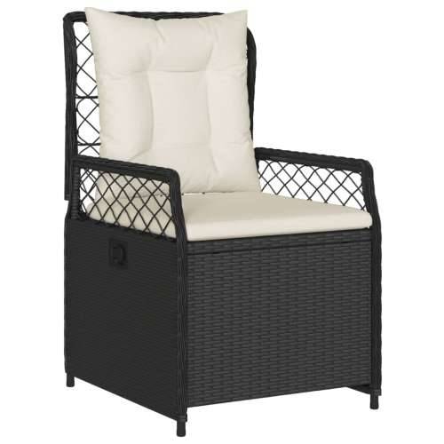 Vrtna garnitura - 5-dijelni vrtni blagovaonski set s jastucima od poliratana crni - Crna 80 x 80 x 74 cm 4 Cijena