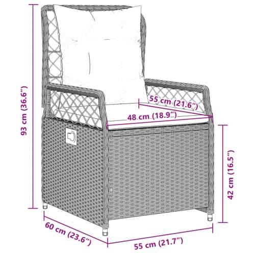 Vrtna garnitura - 5-dijelni vrtni blagovaonski set s jastucima od poliratana crni - Crna 80 x 80 x 74 cm 4 Cijena