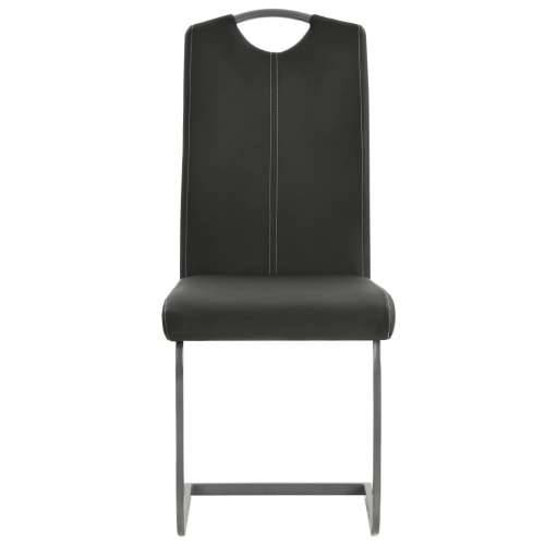 Konzolne blagovaonske stolice od umjetne kože 6 kom sive Cijena
