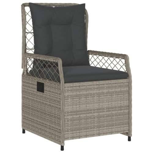 Vrtna garnitura - 5-dijelni vrtni blagovaonski set od poliratana s jastucima sivi - Svjetlosiva 140 x 70 x 74 cm 4 Cijena