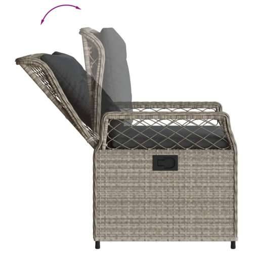Vrtna garnitura - 3-dijelni vrtni blagovaonski set svjetlosivi od poliratana - Svjetlosiva 80 x 80 x 74 cm 2 Cijena