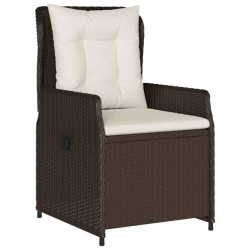Vrtna garnitura - 7-dijelni vrtni blagovaonski set s jastucima poliratan smeđi - Smeđa 200 x 100 x 74 cm 6 Cijena