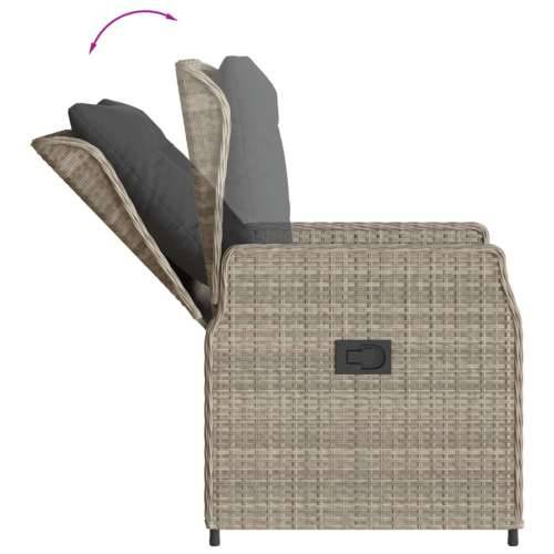 Vrtna garnitura - 7-dijelni vrtni blagovaonski set od poliratana s jastucima sivi - Svjetlosiva 200 x 100 x 74 cm 6 Cijena