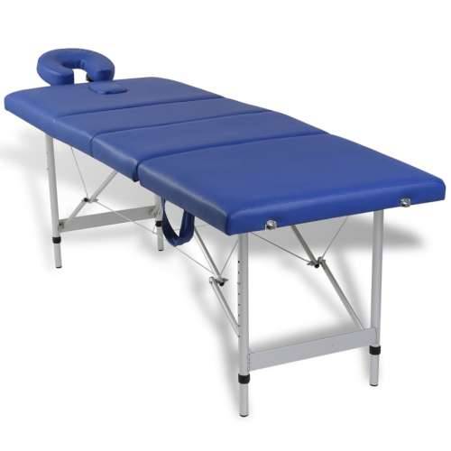 Plavi sklopivi masažni 4 - dijelni stol s aluminijskim okvirom Cijena