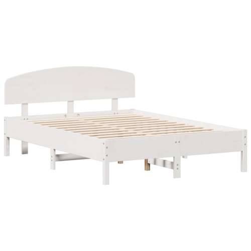 Okvir kreveta bez madraca bijeli 135 x 190 cm masivna borovina - Bijela 130 x 190 cm Cijena