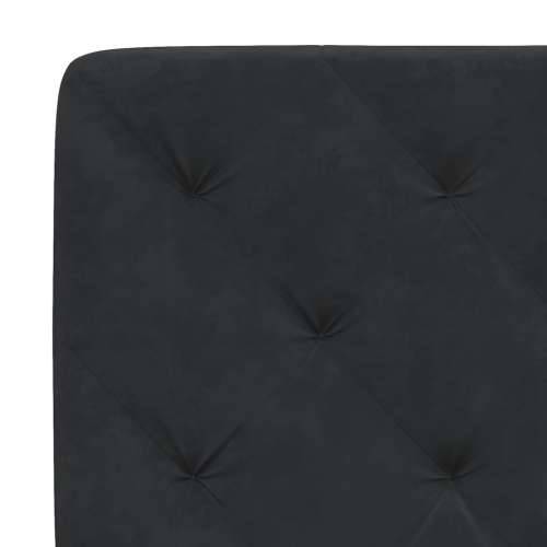Okvir za krevet s uzglavljem crni 90x200 cm baršunasti - Crna 90 x 200 cm Cijena