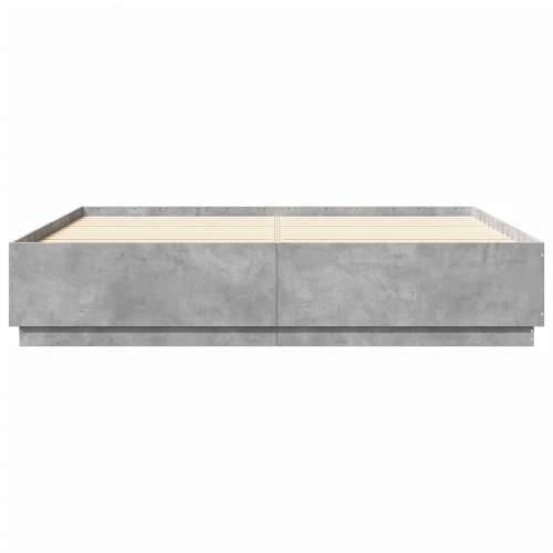 Okvir kreveta boja betona 200x200 cm od konstruiranog drva - Beton siva 200 x 200 cm Cijena