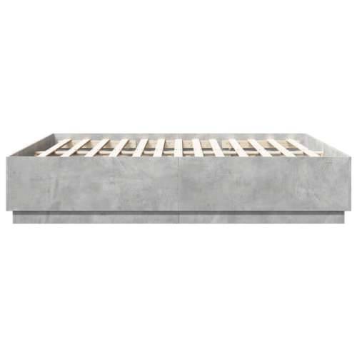 Okvir kreveta boja betona 200x200 cm od konstruiranog drva - Beton siva 200 x 200 cm Cijena