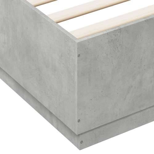 Okvir kreveta boja betona 200x200 cm od konstruiranog drva - Beton siva 200 x 200 cm Cijena