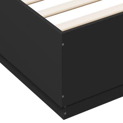 Okvir za krevet crni 180 x 200 cm konstruirano drvo - Crna 180 x 200 cm Cijena