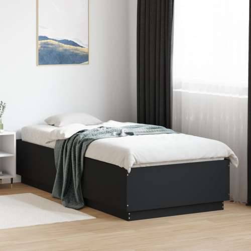 Okvir za krevet crni 90x200 cm konstruirano drvo Crna 90 x 200 cm Cijena