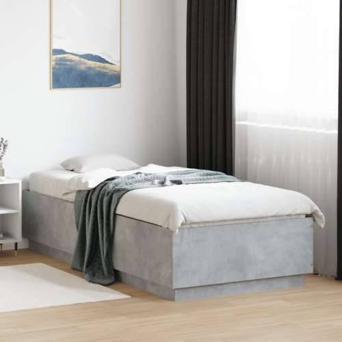 Okvir kreveta boja betona 90x200 cm od konstruiranog drva Beton siva 90 x 200 cm Cijena